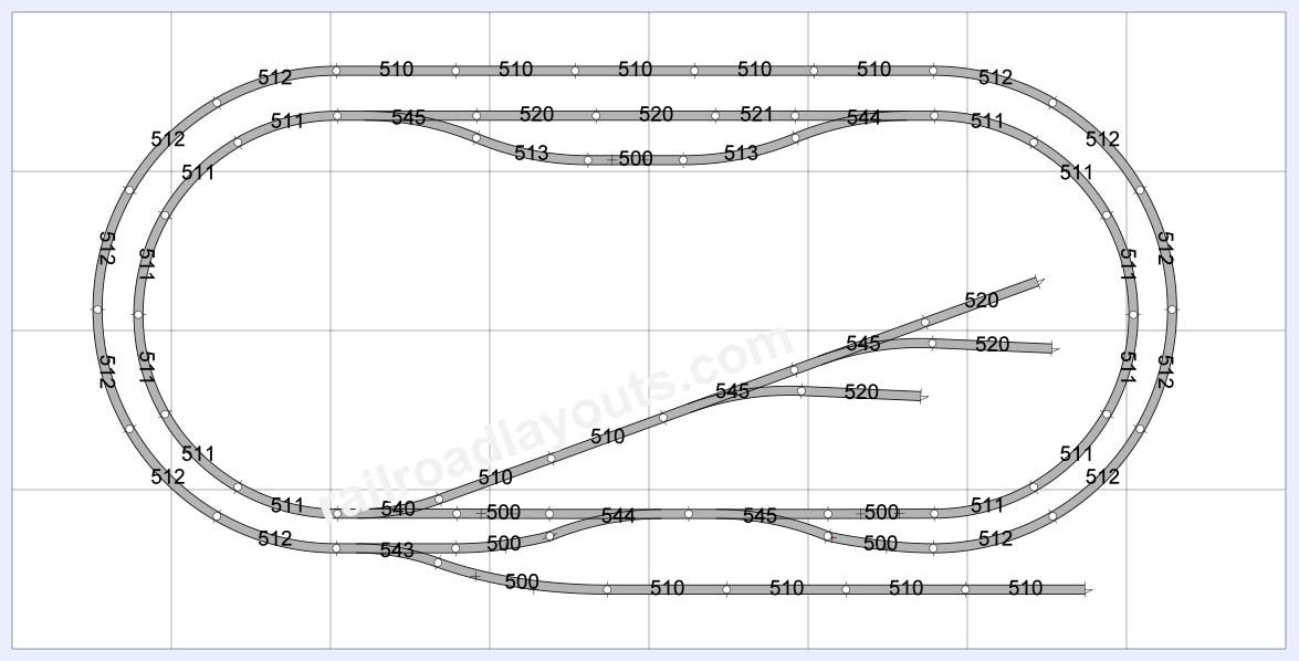 Cal's 8x4 HO scale track plan Railroad layouts