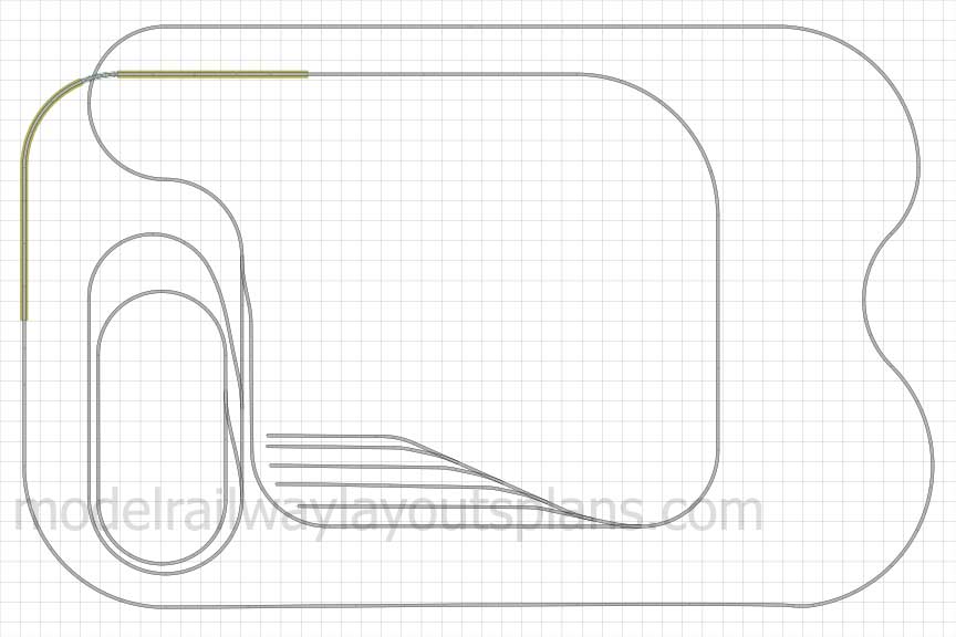 small HO scale curve radius track plan