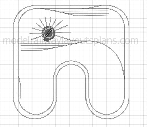 N scale Kato F3 engines track plan