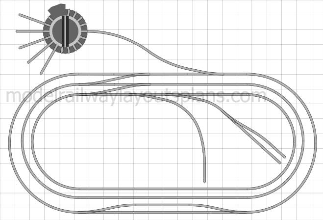 N scale train station track plan