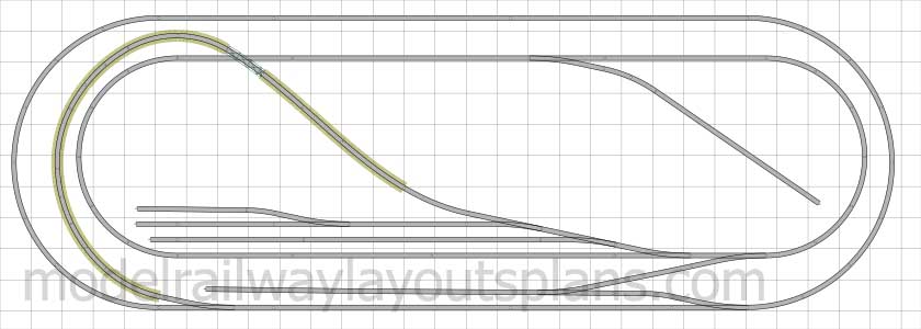 OO scale track and roadbed track plan