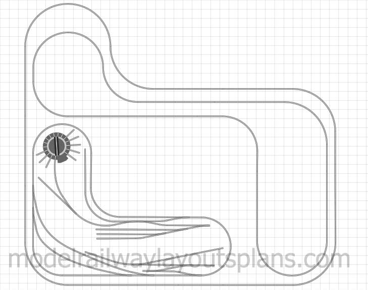 12x16 HO scale track plan