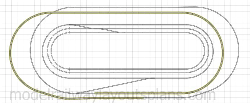 Large OO gauge scale track plan